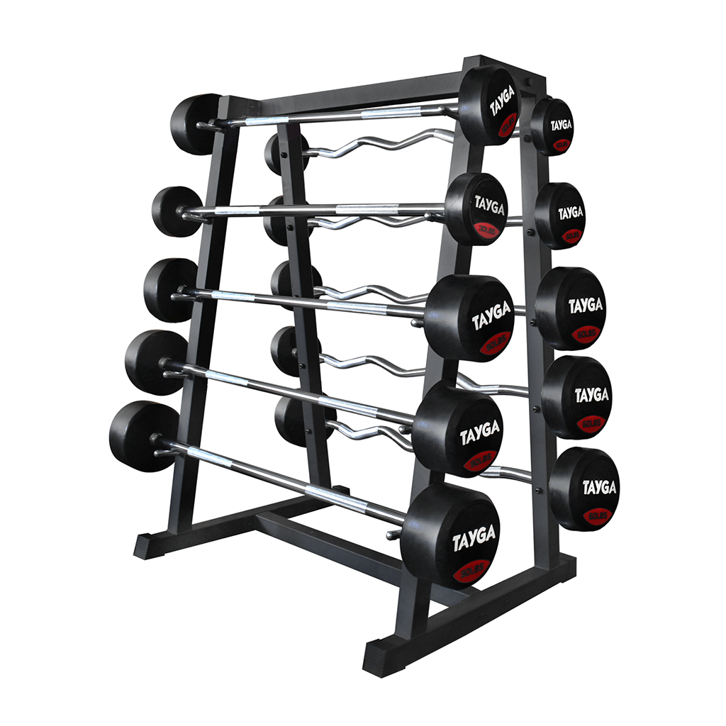 Rack para barras de peso integrado Negro