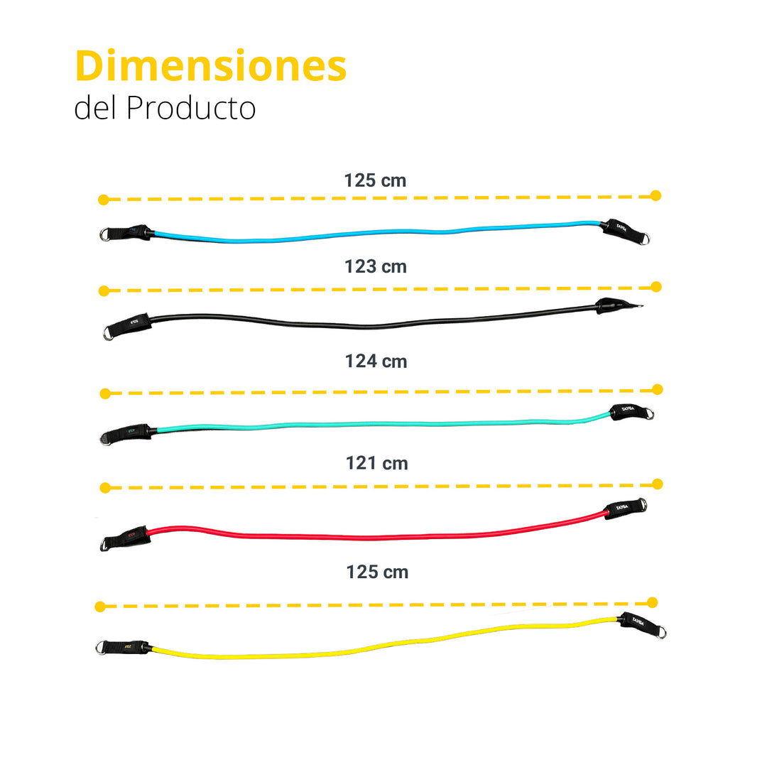 Kit de 5 Ligas Resistence Tube