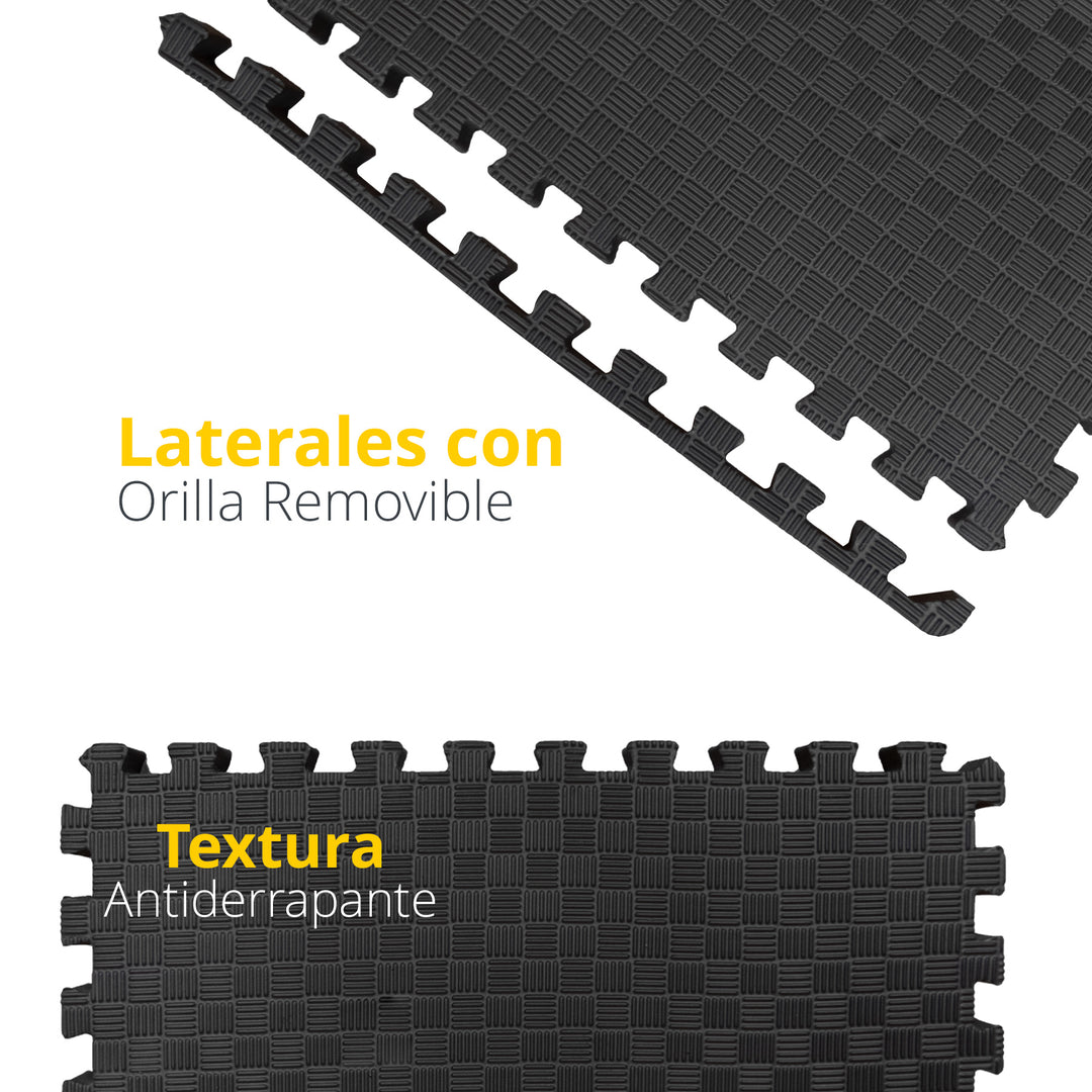 Set piso, 6 pzs,  60x60x2.4cm, 2.16 m2, tejido medio