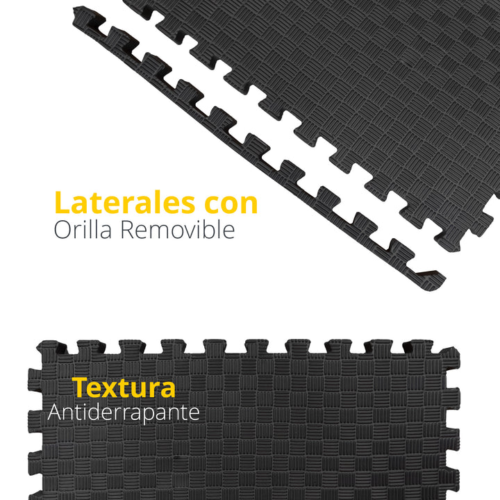 Set piso, 6 pzs,  60x60x2.4cm, 2.16 m2, tejido medio