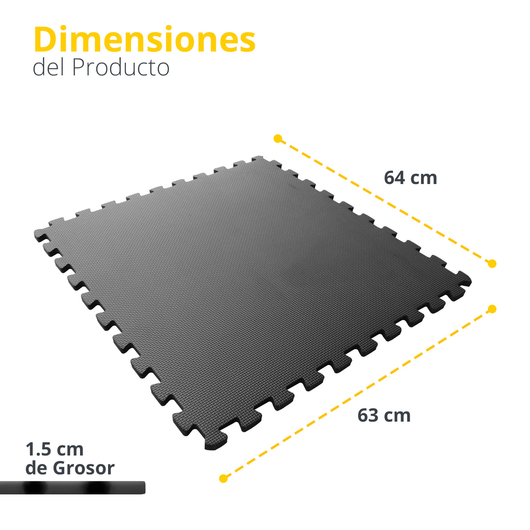 Set piso, 6 pzs, 60X60X1.2cm, 2.16 m2, tejido fino