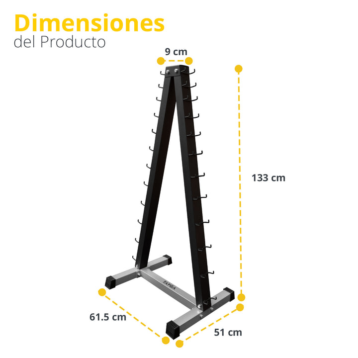 Rack para 12 Pares de Mancuernas Vinílicas