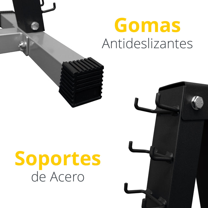 Rack para 12 Pares de Mancuernas Vinílicas