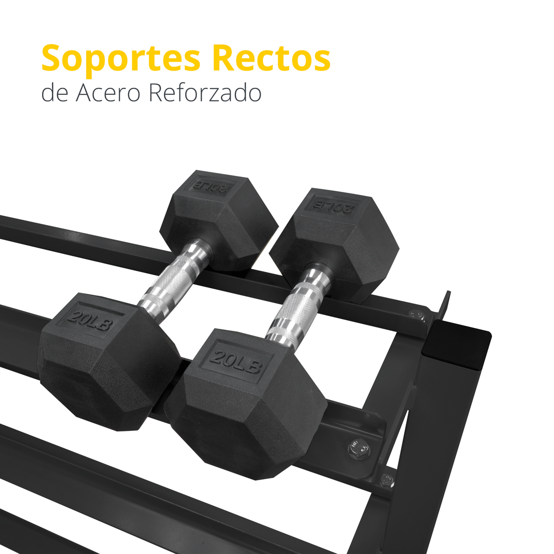 Rack para 10 pares de mancuernas Negro