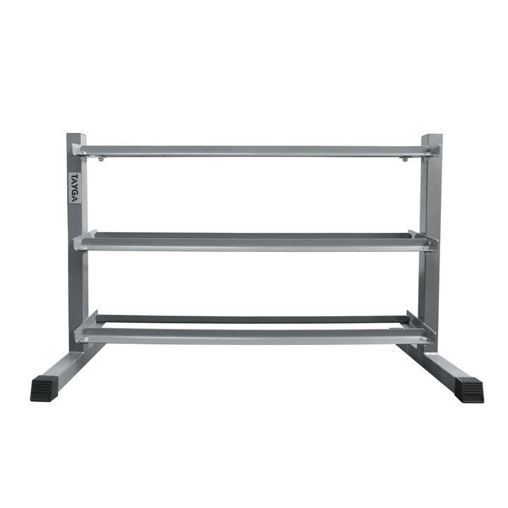 Rack para 10 pares mancuernas, 3 estantes, 120x50x78