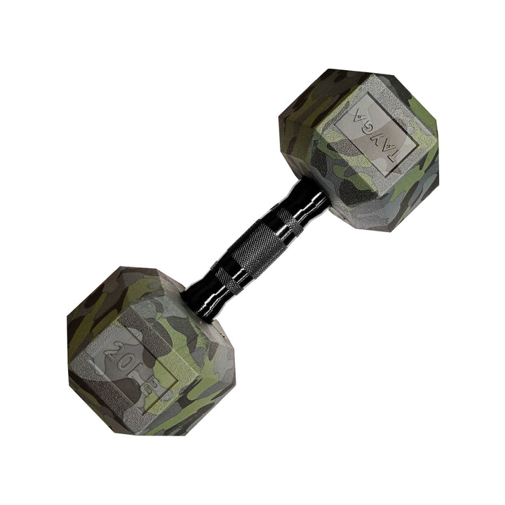Mancuerna Hexagonal acero y PVC camuflaje