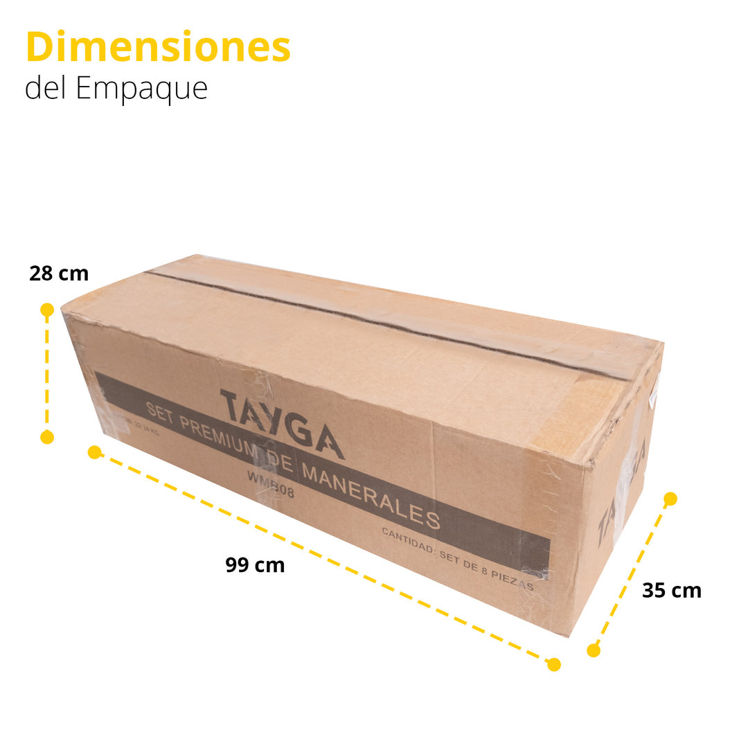 Set de 8 manerales con ganchos