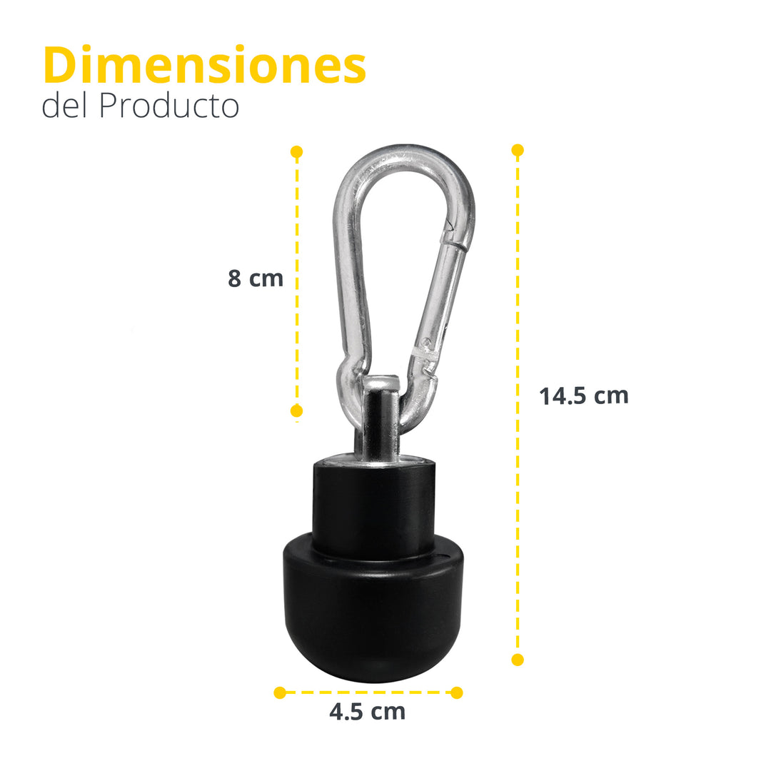 Gancho con tope para cable de polea