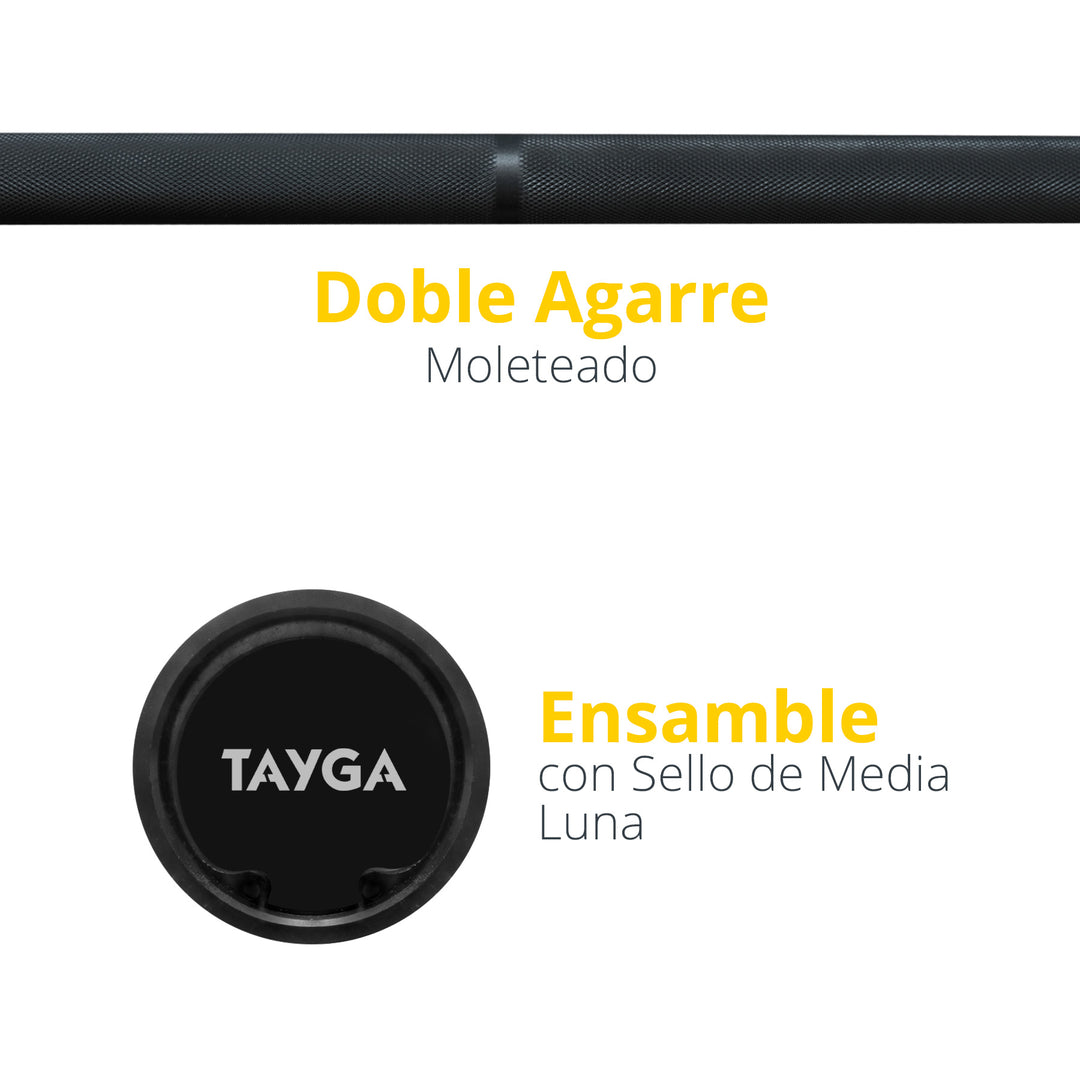 Barra semiolimpica TAYGA, 1.8 m, 300 lb