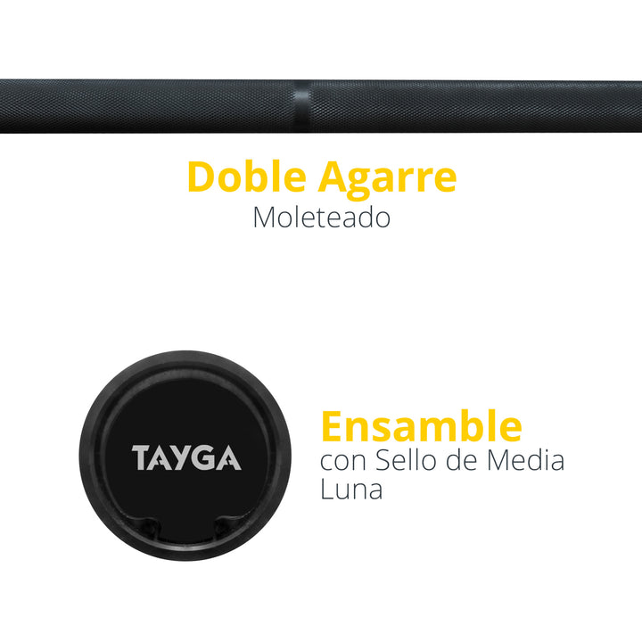 Barra semiolimpica TAYGA, 1.8 m, 300 lb