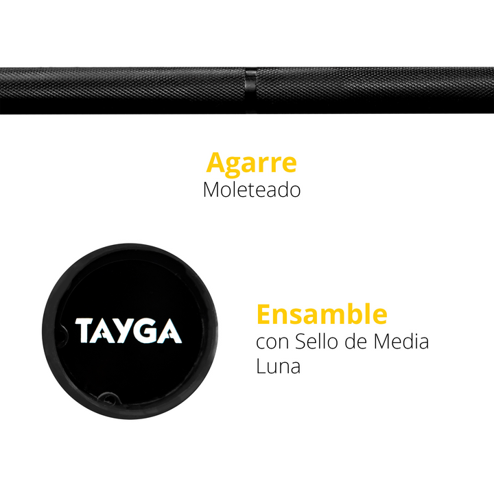 Barra semiolimpica TAYGA, 1.8 m, 300 lb