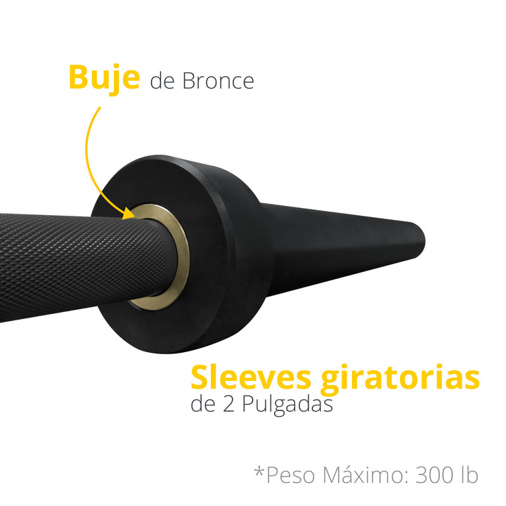 Barra semiolimpica TAYGA, 1.8 m, 300 lb