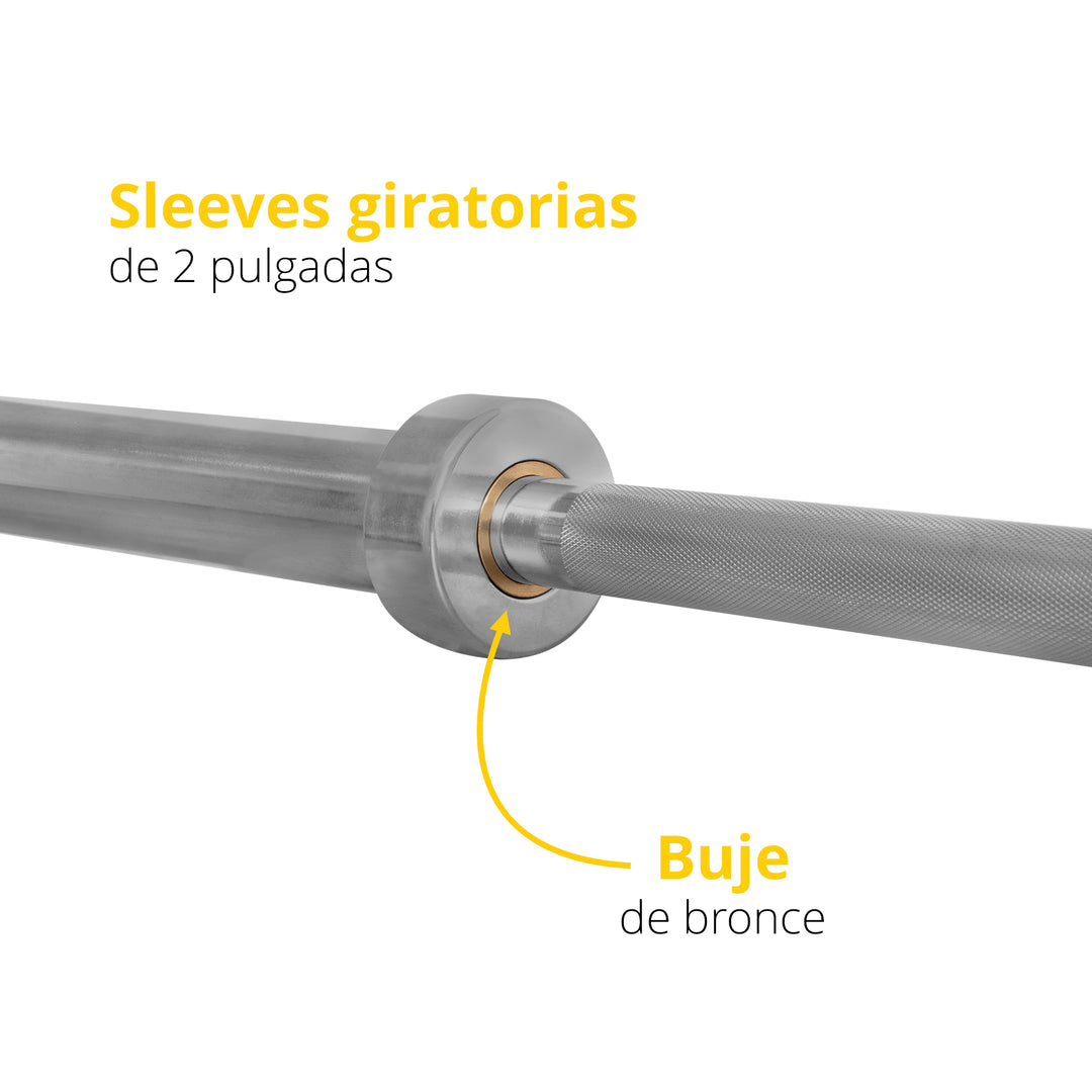 Barra Olímpica  2.20 mts. cromada carga 600 lb