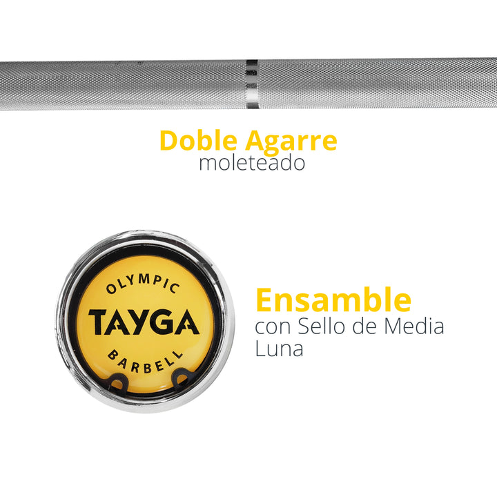 Barra Olímpica  2.20 mts. cromada carga 600 lb