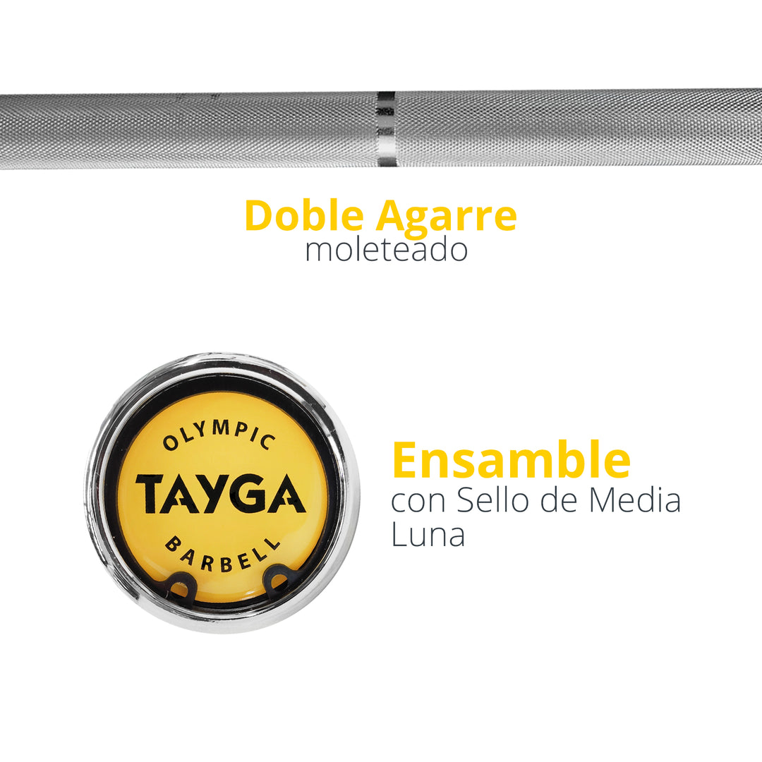 Barra olimpica 2.20 Mts Cromada, 600 lb. 20 kg.