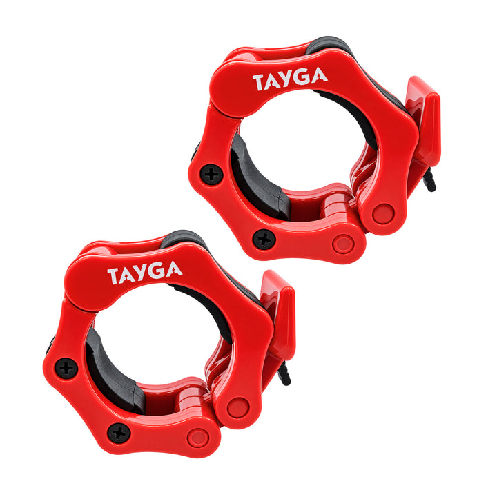 TAYGA Seguros collar color rojo de alta resistencia 1 Par