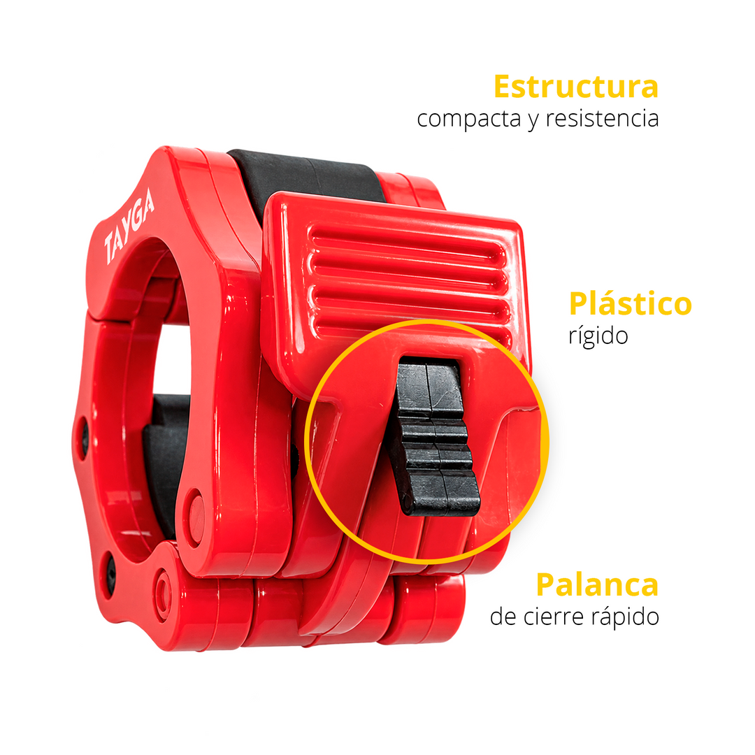 TAYGA Seguros collar color rojo de alta resistencia 1 Par