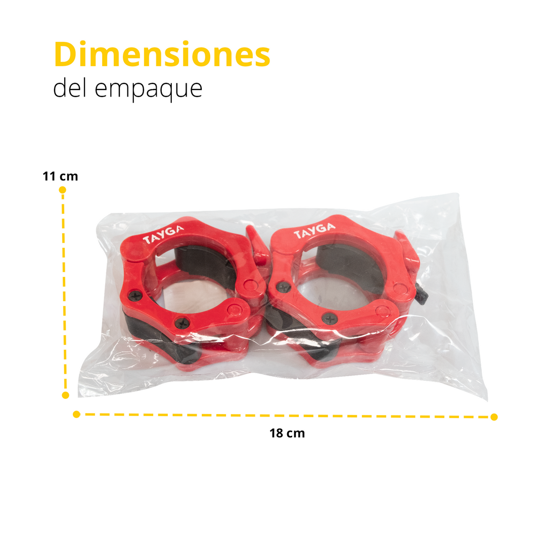 TAYGA Seguros collar color rojo de alta resistencia 1 Par