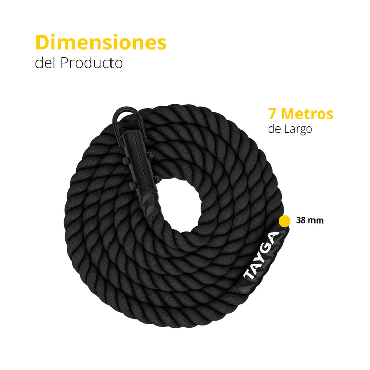 Cuerda para escalar negra 38mm*6m