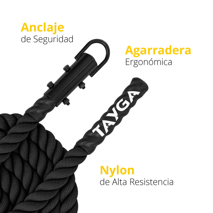 Cuerda para escalar negra 38mm*6m