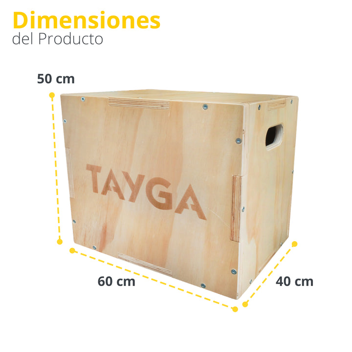 Caja Pliométrica de madera 41 cm. X 50.5 cm. X 60.5 cm.