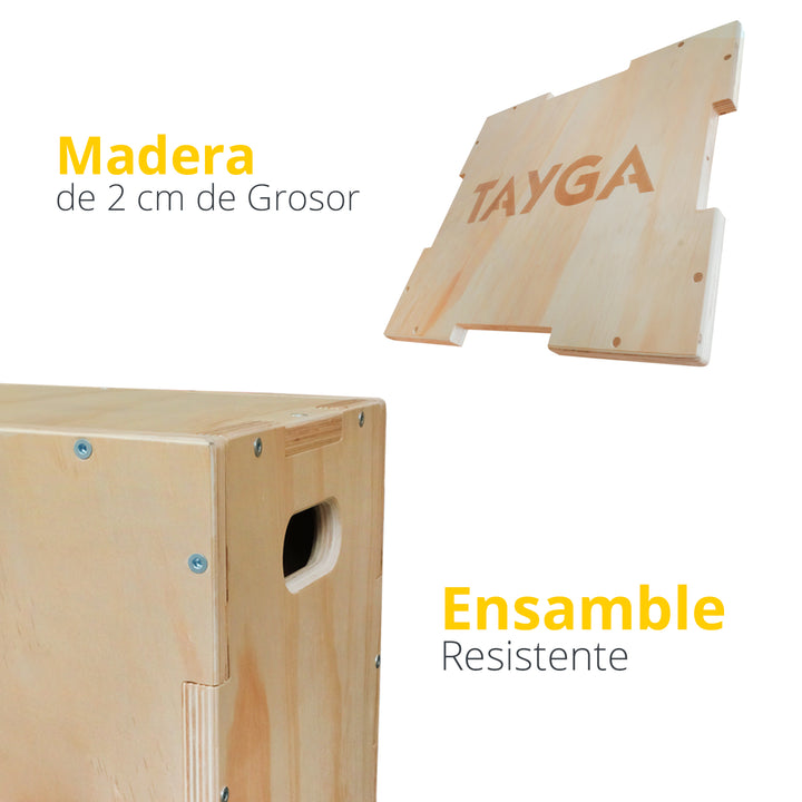 Caja Pliométrica de madera 41 cm. X 50.5 cm. X 60.5 cm.