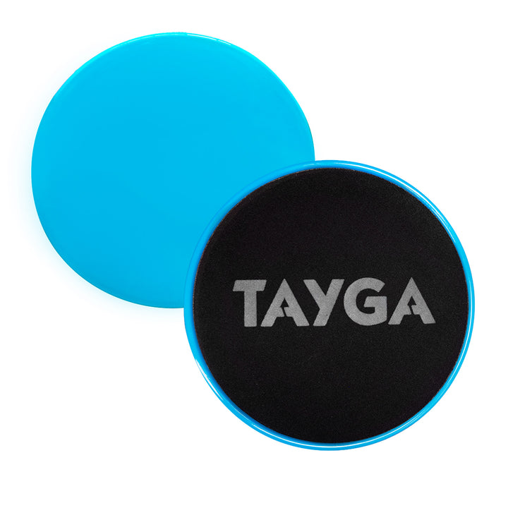Discos deslizadores azul y negro TAYGA para ejercicio y entrenamiento fitness