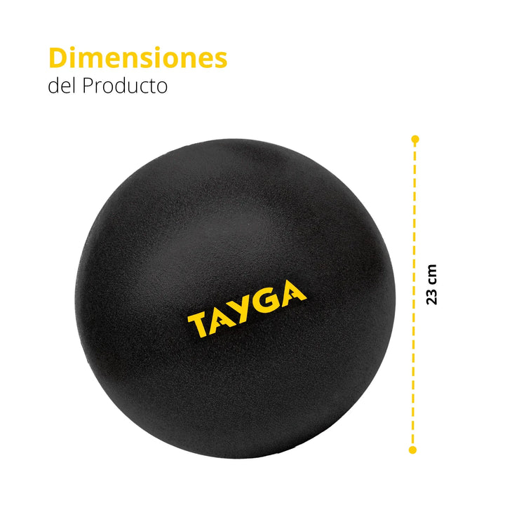 Pelota de pilates 23cm diametro color negra