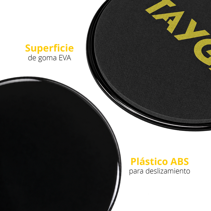 TAYGA Discos deslizadores color negro 1 Par