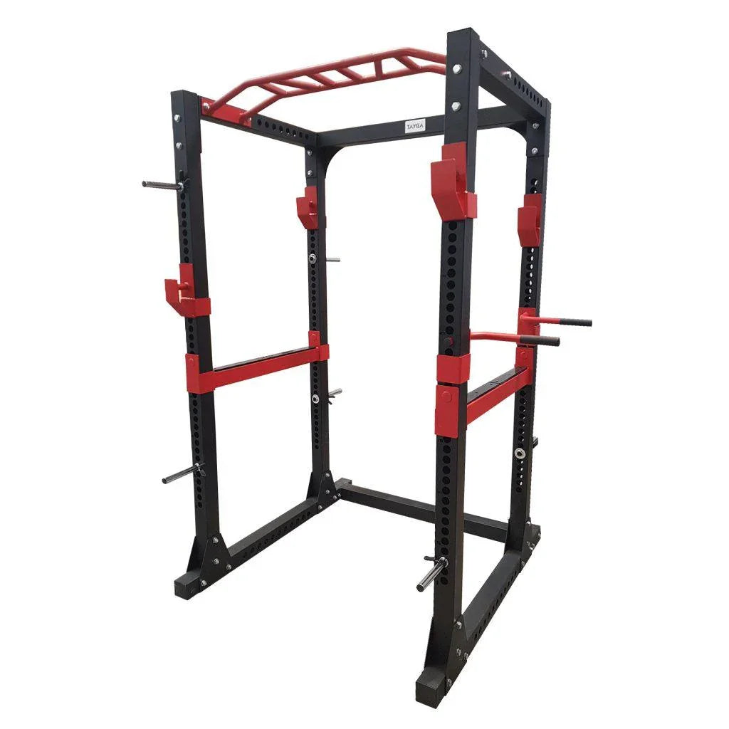Power Rack Profesional para Peso Libre y Dominadas - Rojo/Negro – Tayga