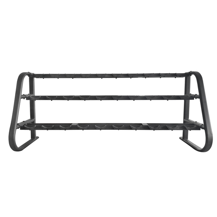 Rack para 15 pares de mancuernas premium negro