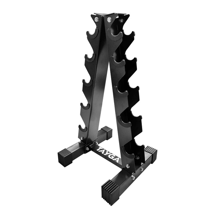 Rack para 5 pares de mancuernas negro