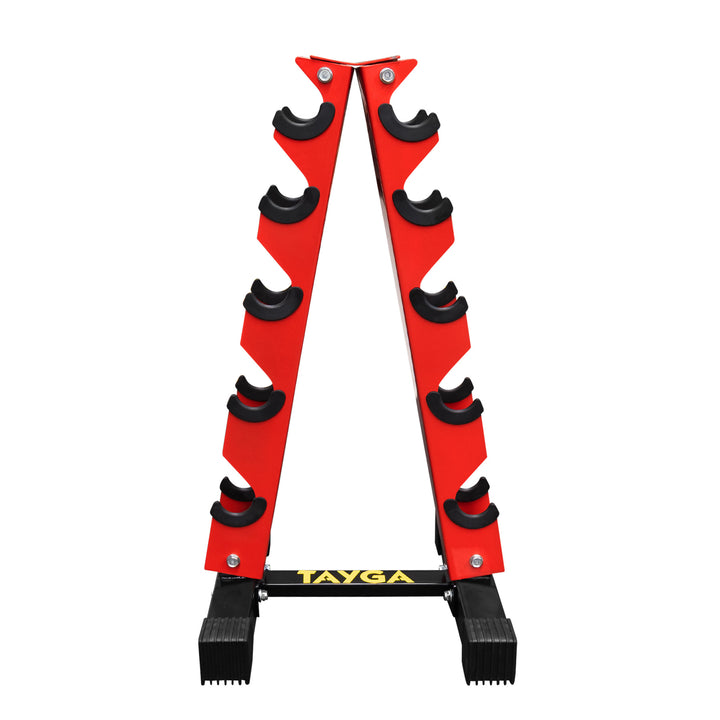Rack para 5 pares de mancuernas Rojo