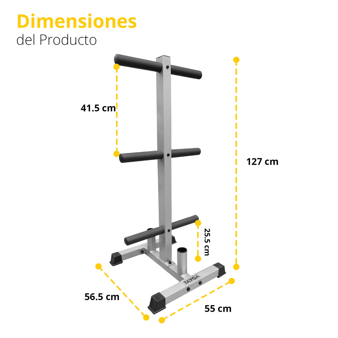 Rack para discos olimpicos y barras