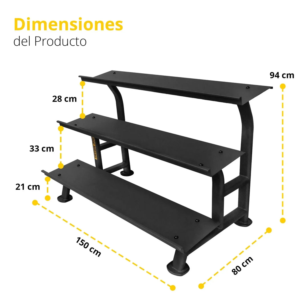 Rack para mancuernas premium 12 pares - Tayga