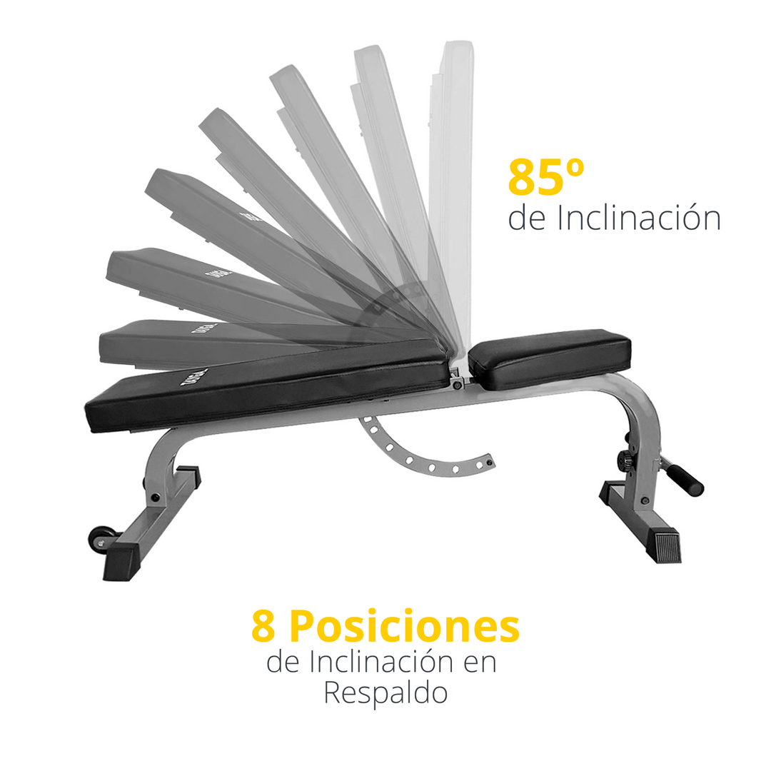 Banco ajustable posiciones gris