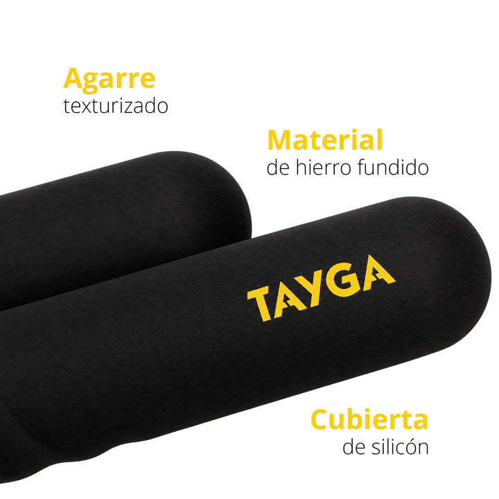 Par de mancuernas de silicón color negro