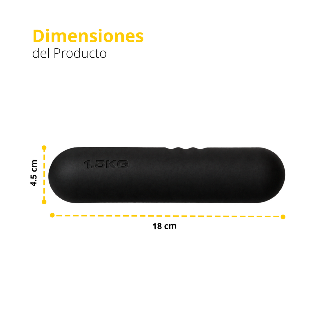 Par de mancuernas de silicón color negro