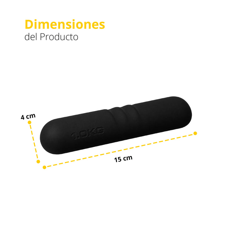 Par de mancuernas de silicón color negro