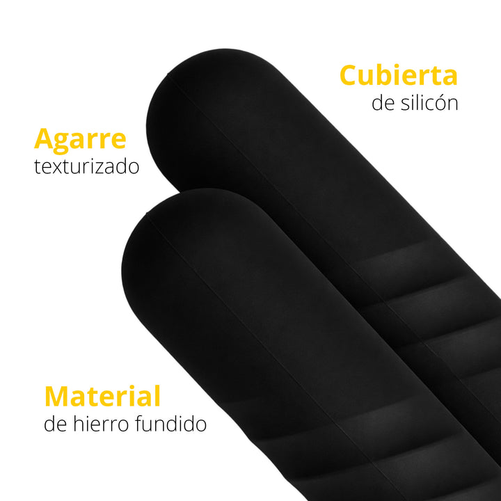 Par de mancuernas de silicón color negro