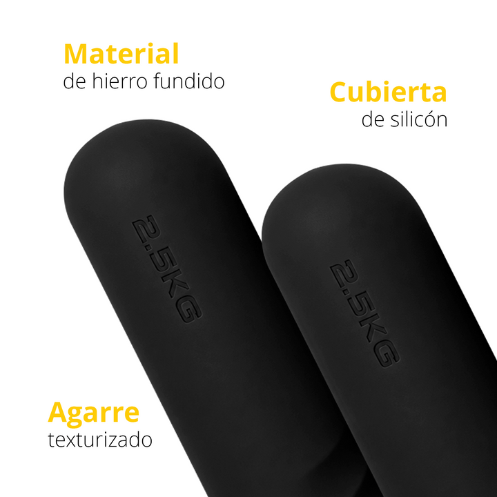 Par de mancuernas de silicón color negro