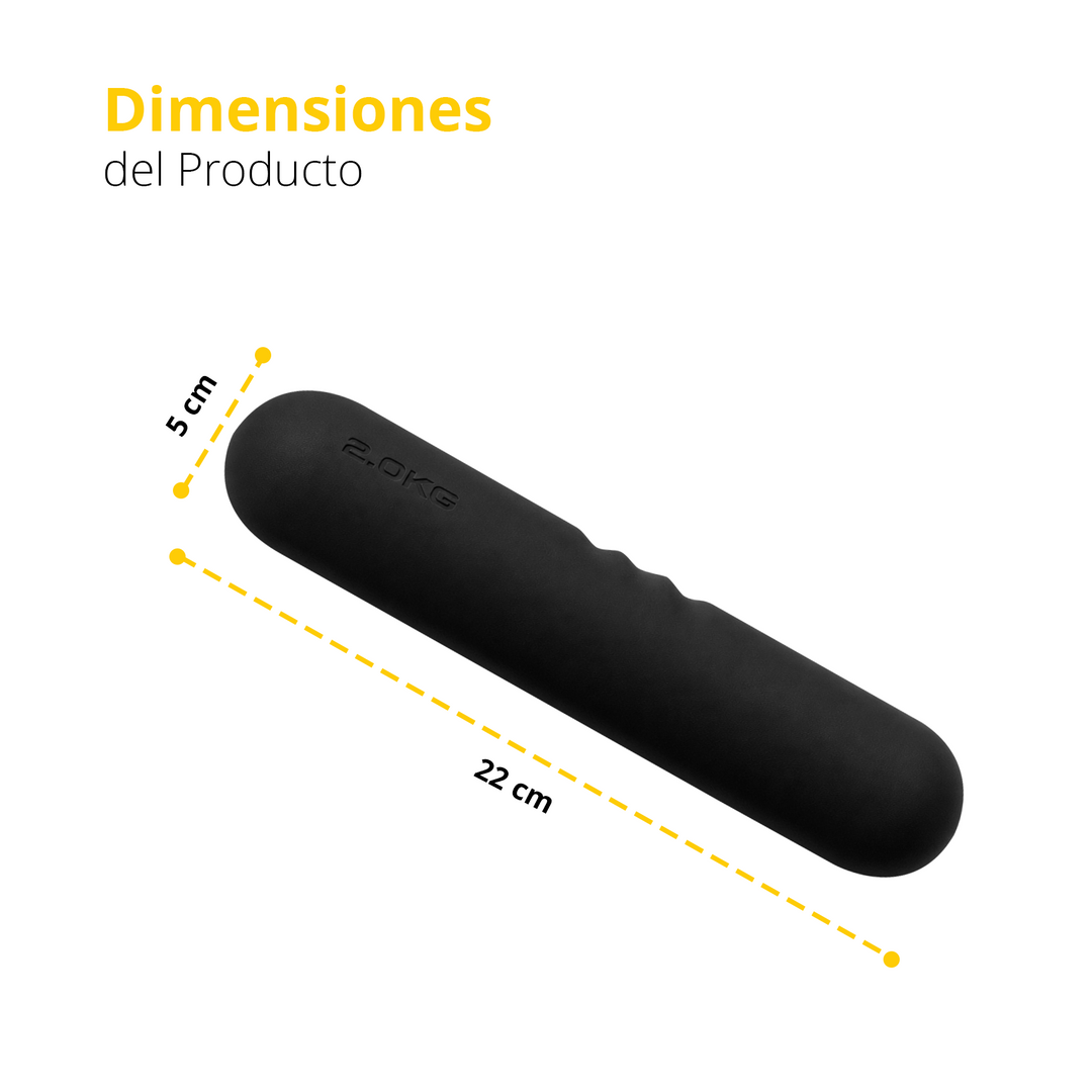 Par de mancuernas de silicón color negro