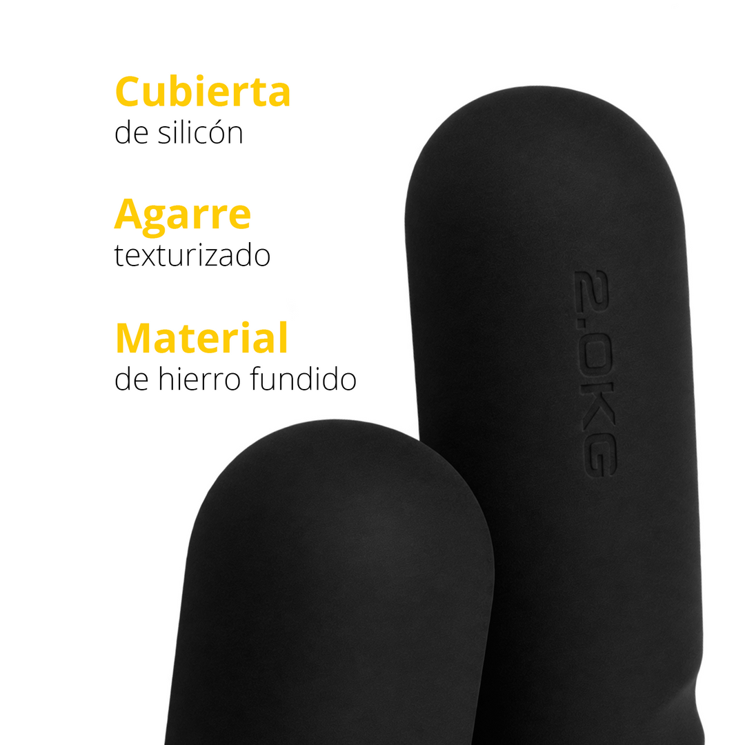 Par de mancuernas de silicón color negro