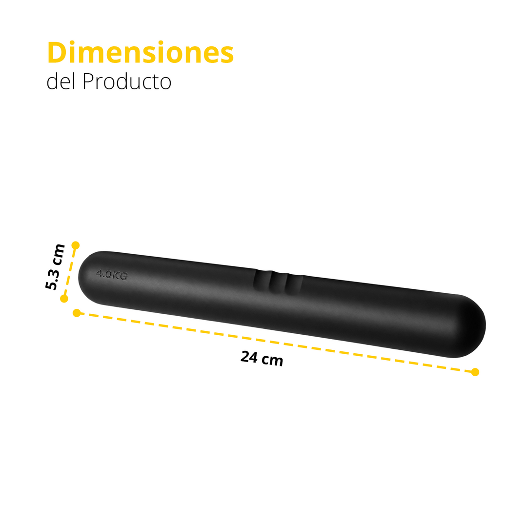 Par de mancuernas de silicón color negro