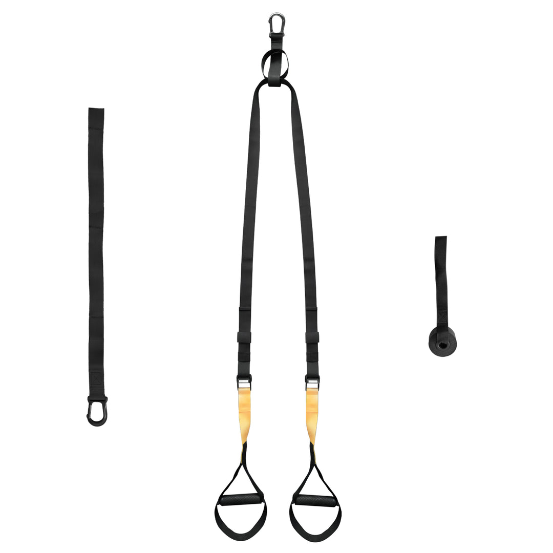 Kit cuerda de suspensión amarillo/negro con accesorios