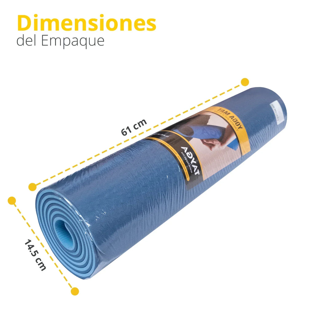 Tapete para yoga Doble Vista azul/ azul claro 8 mm - Tayga