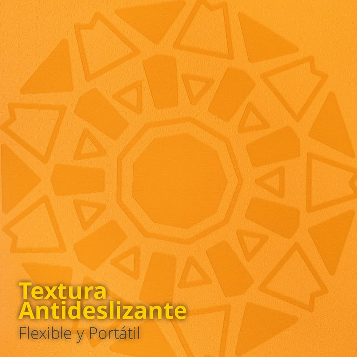 Tapete para yoga Doble Vista naranja/cafe 8 mm. - Tayga