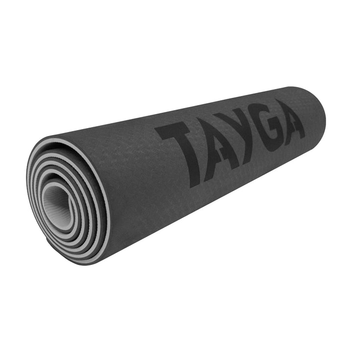 Tapete para yoga Doble Vista negro/gris 8 mm. - Tayga