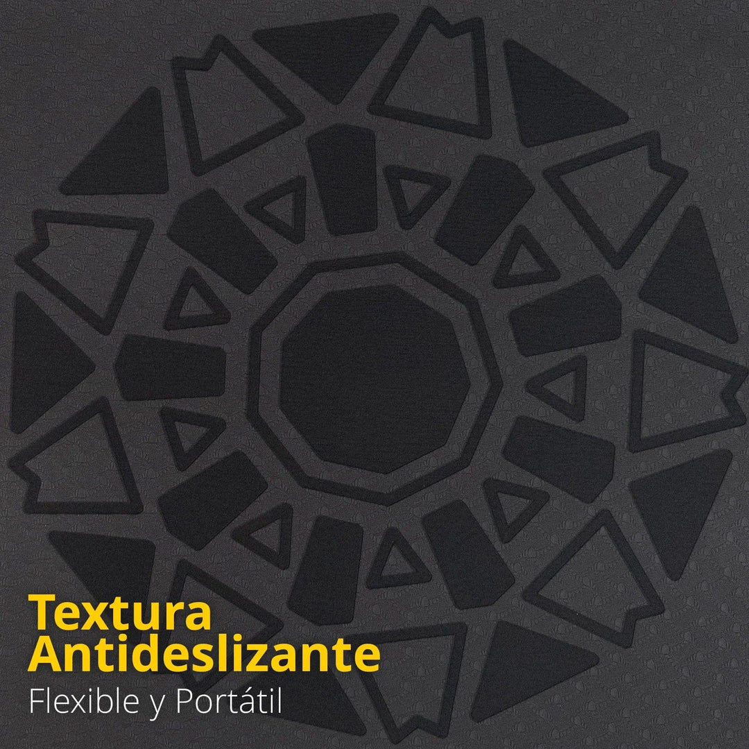 Tapete para yoga Doble Vista negro/gris 8 mm. - Tayga