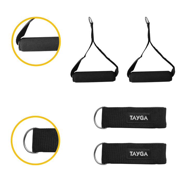 Set 6 piezas de ligas de resistencia con accesorios